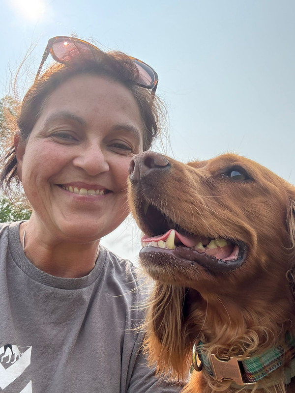 Pippa from Pippa's Pooches dog training, with her dog Artemis